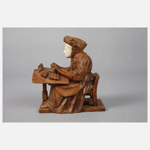 Schnitzerei Spitzenklöpplerin