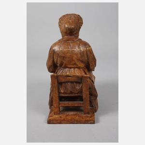 Schnitzerei Spitzenklöpplerin