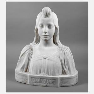 Große Marmorbüste ”Germaine”