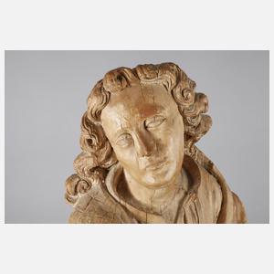 Große Schnitzerei Heiligenfigur