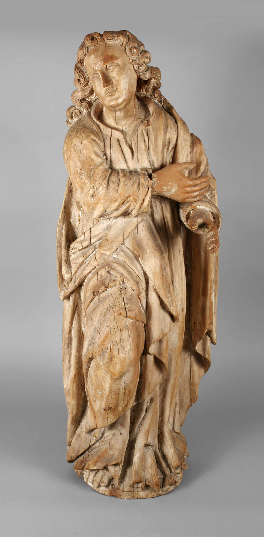 Große Schnitzerei Heiligenfigur