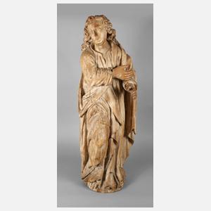 Große Schnitzerei Heiligenfigur