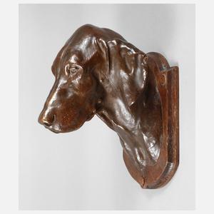 Edmund Klotz, Kopf eines Jagdhundes