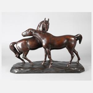 Pferdepaar nach Pierre-Jules Mêne