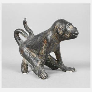 Bronze sitzender Affe