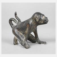 Bronze sitzender Affe111