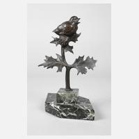 Professor Otto Poertzel, kleiner Vogel auf Distelzweig111