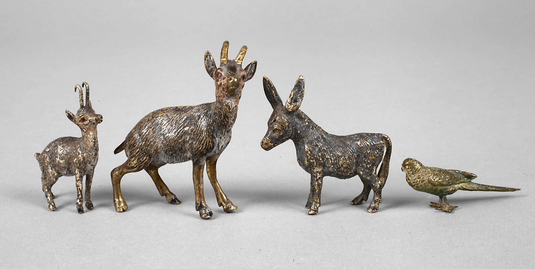 Wiener Bronze vier kleine Tiere