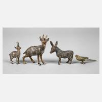 Wiener Bronze vier kleine Tiere111