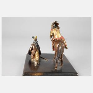 Wiener Bronze zwei Indianer