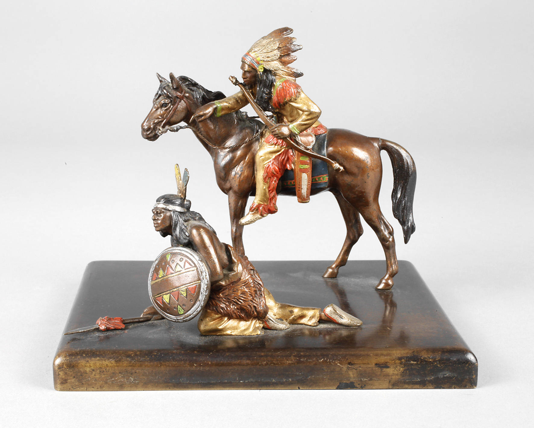 Wiener Bronze zwei Indianer