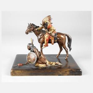 Wiener Bronze zwei Indianer