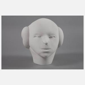 Joachim Schmettau, weiblicher Kopf mit Schneckenfrisur