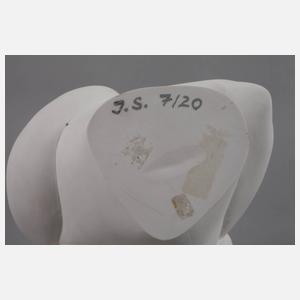 Joachim Schmettau, weiblicher Kopf mit Schneckenfrisur