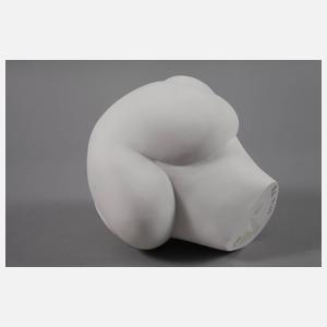 Joachim Schmettau, weiblicher Kopf mit Schneckenfrisur