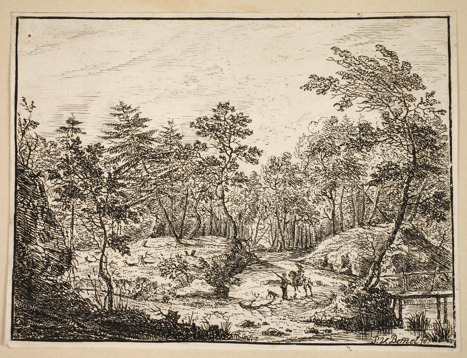 Peter von Bemmel, Waldlandschaft mit Reiter