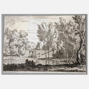 Abraham Genoels II, Parklandschaft mit Wasserspiel