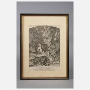 Johann Elias Ridinger, Wildschweinjagd