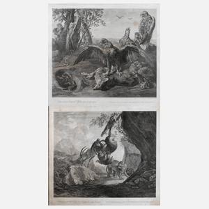 Jacob Matthias Schmutzer, Paar Kupferstiche