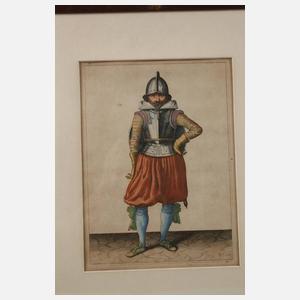 Fünf Soldatendarstellungen