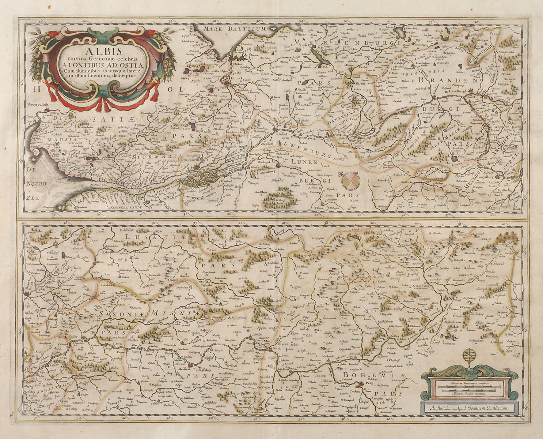 Cornelius Claeszoon Duysend, Kupferstichkarte Elbverlauf