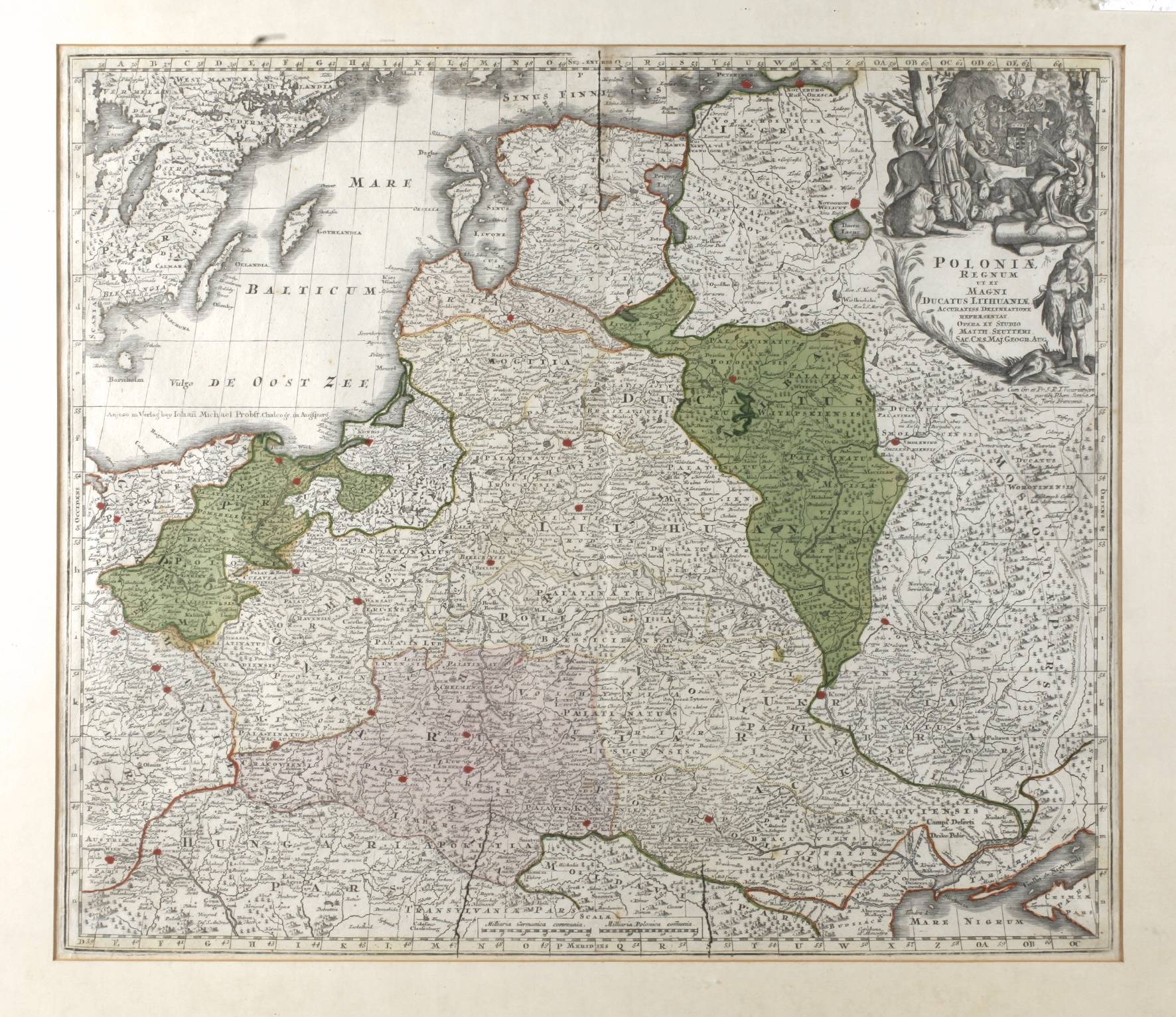 Matthäus Seutter, Karte Baltikum um 1730