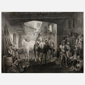 Julius Giere, ”Französische Kürassiere in Moskau”