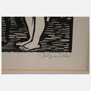 Prof. Conrad Felixmüller, Akt im Atelier