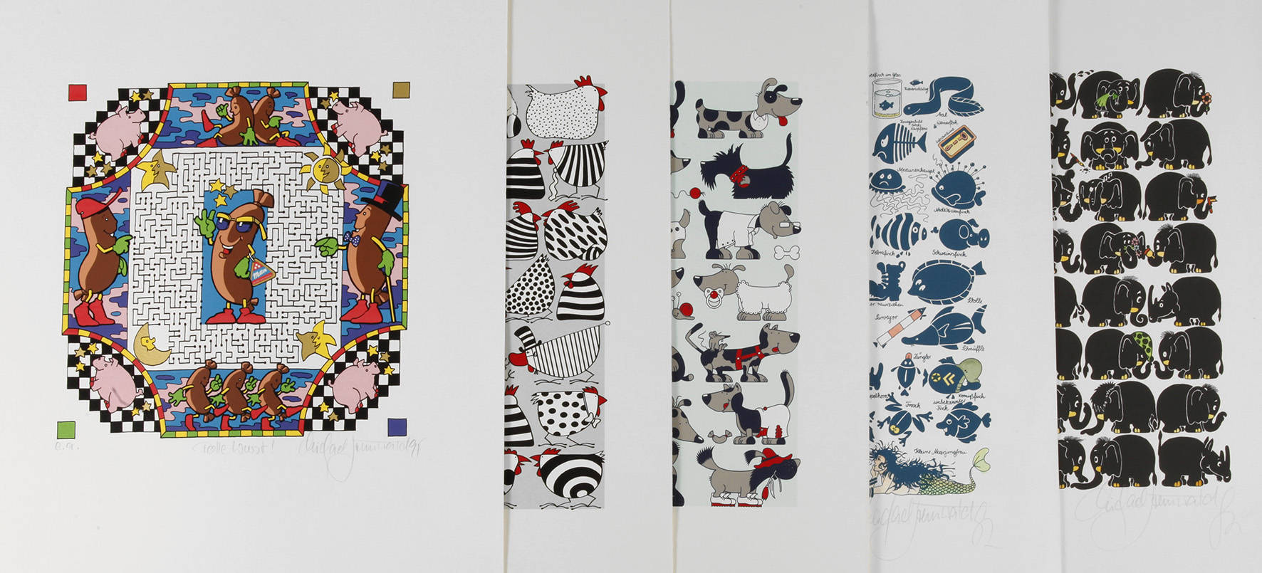 Michael Grunwald, Konvolut humoristische Druckgrafik