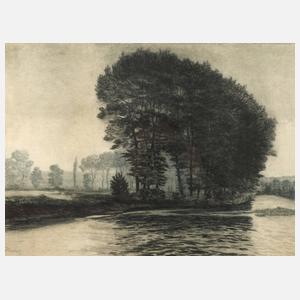 Carl Hachez, ”Abendstimmung an der Maas”