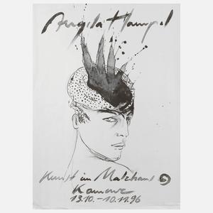 Angela Hampel, Frauenkopf mit Echse