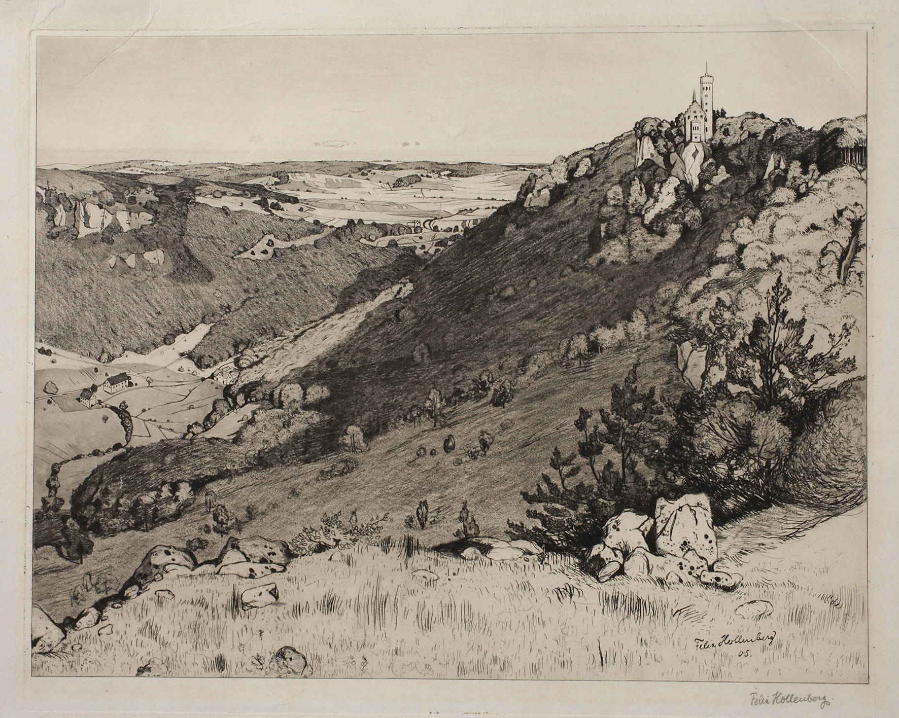 Felix Hollenberg, Schwäbische Alb mit Schloss Lichtenstein