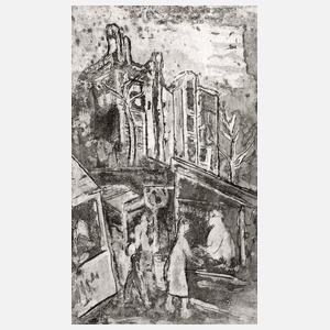 Rudi Lesser, ”Buden am Potsdamer Platz-Berlin”