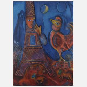 Charles Sorlier, nach Marc Chagall, ”Bonjour Paris”