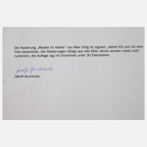 Prof. Max Uhlig, ”Modell im Atelier