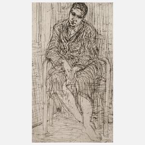 Prof. Max Uhlig, ”Modell im Atelier