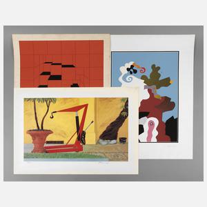 Konvolut Farbsiebdrucke