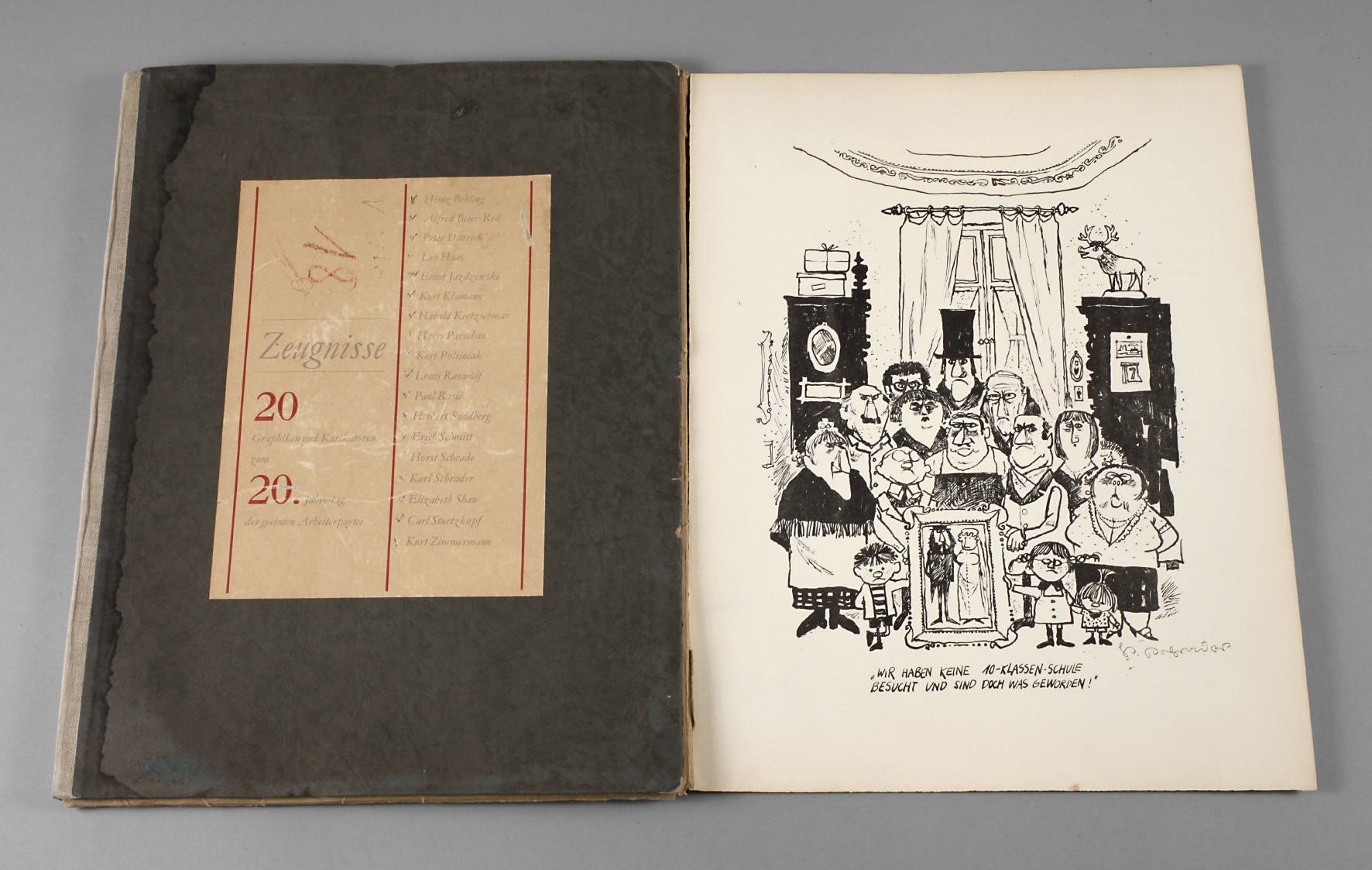 Mappe ”Zum 20. Jahrestag der geeinten Arbeiterpartei”