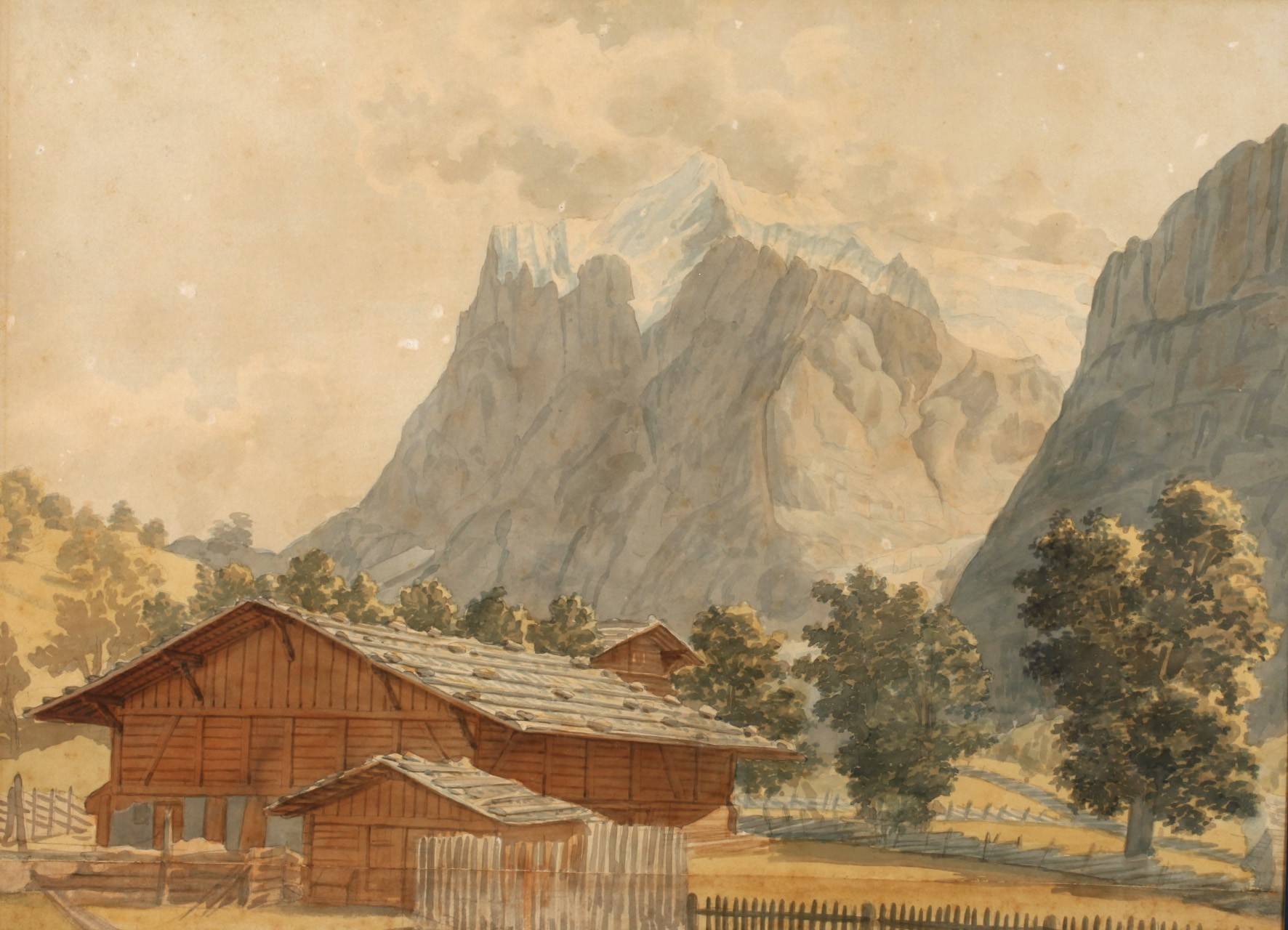 Prof. Troels Lund, ”Grindelwald mit Wetterhorn”