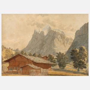 Prof. Troels Lund, ”Grindelwald mit Wetterhorn”