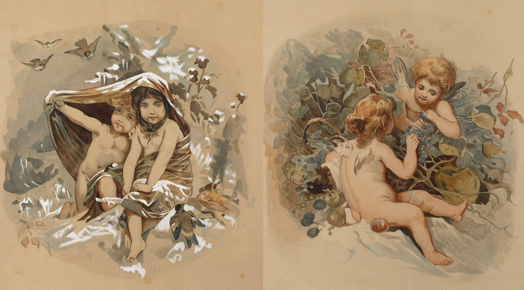 Paar Jahreszeitenbilder