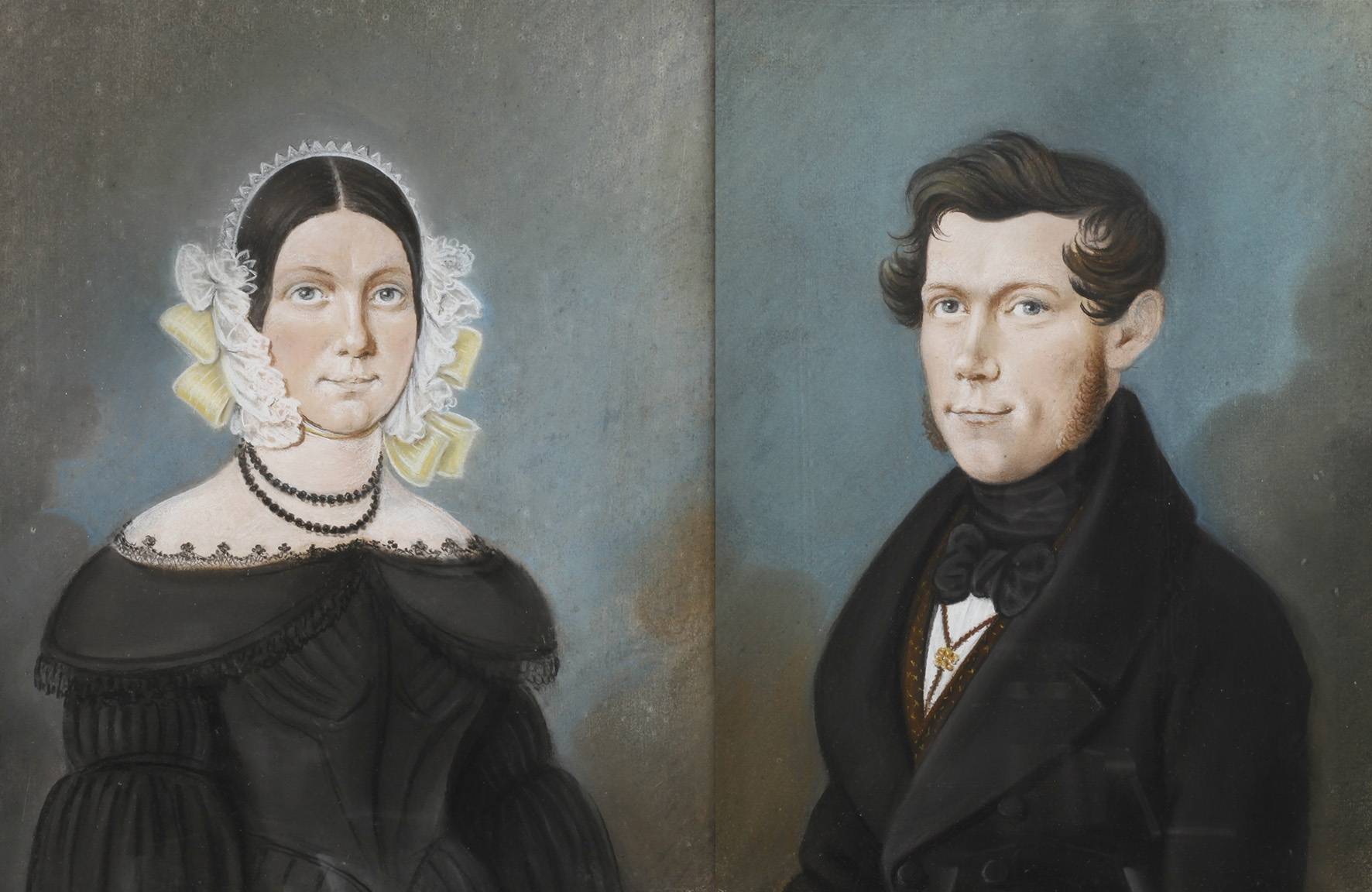 Paar Biedermeierportraits