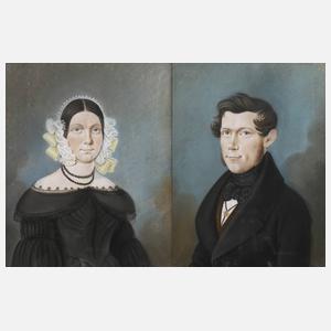Paar Biedermeierportraits