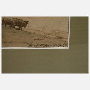 Bayerische Gebirgslandschaft mit Kloster Metten