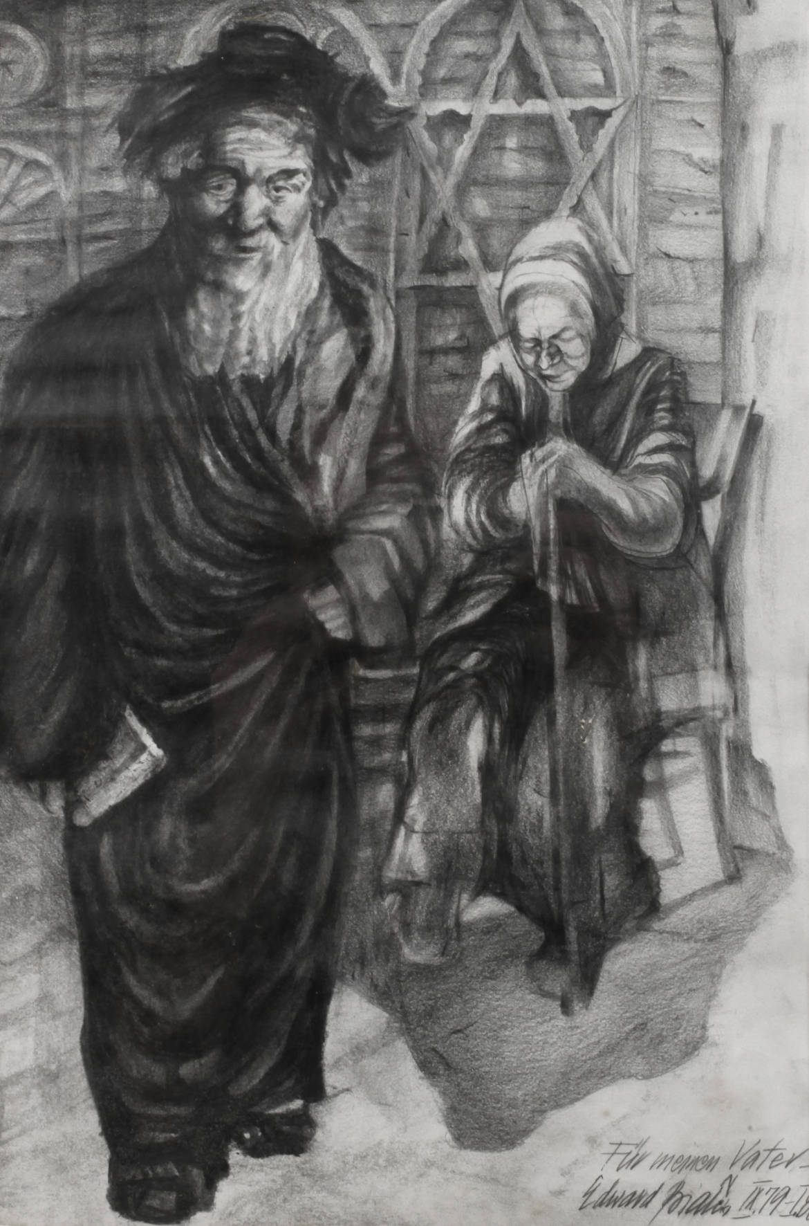 Edward Bialek, Alter Jude mit seiner Frau