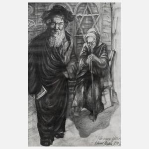 Edward Bialek, Alter Jude mit seiner Frau