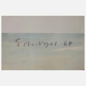 Hermann Erbe-Vogel, Herbstlandschaft mit Strohpuppen