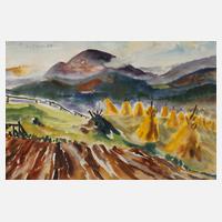 Hermann Erbe-Vogel, Herbstlandschaft mit Strohpuppen111