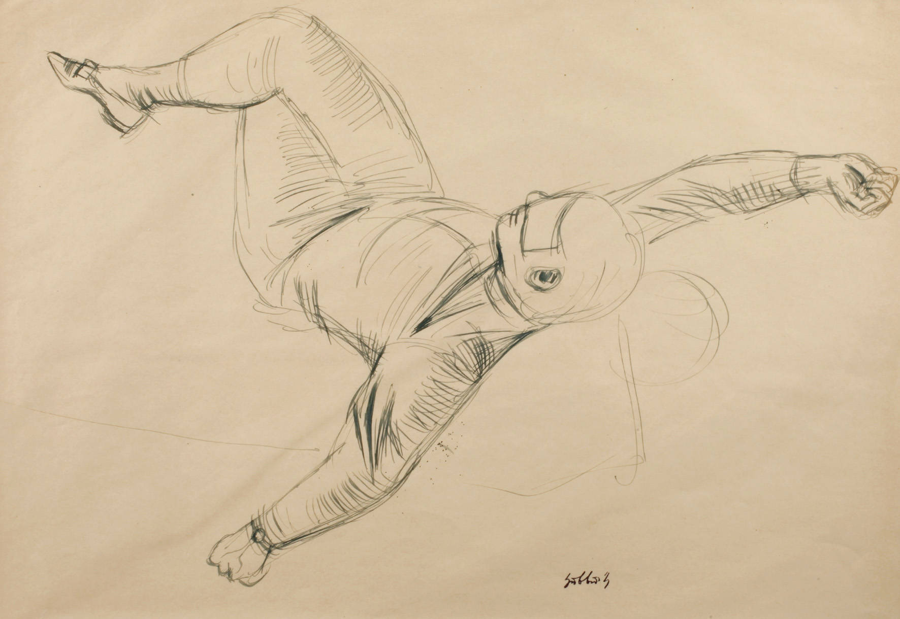 Prof. Karl Hubbuch, Liegender