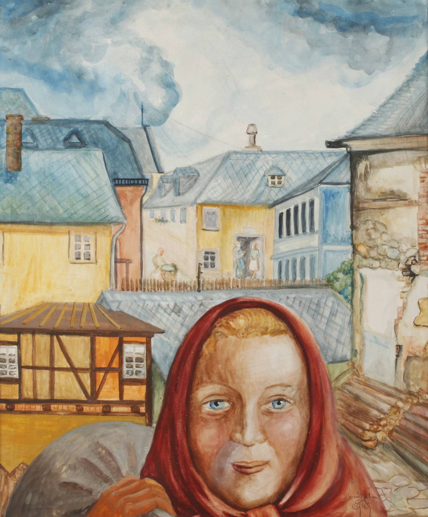 Susi Jahn, ”Ebersdorf im Sommer”